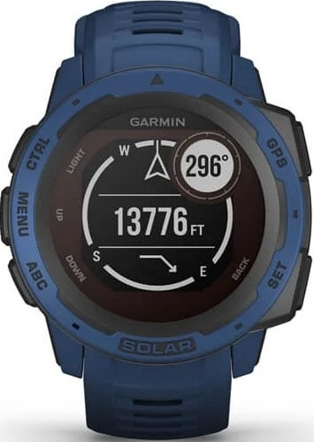 Умные часы Garmin Instinct Solar (голубой прилив)