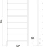 Полотенцесушитель Terminus Классик П8 500x850 бп электро (хром)