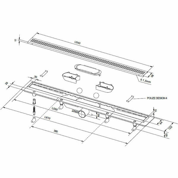 Трап для душа Plast Brno Design SZA1550