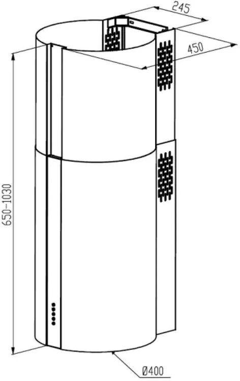 Вытяжка Meferi TUBE40GOLD Comfort Plus