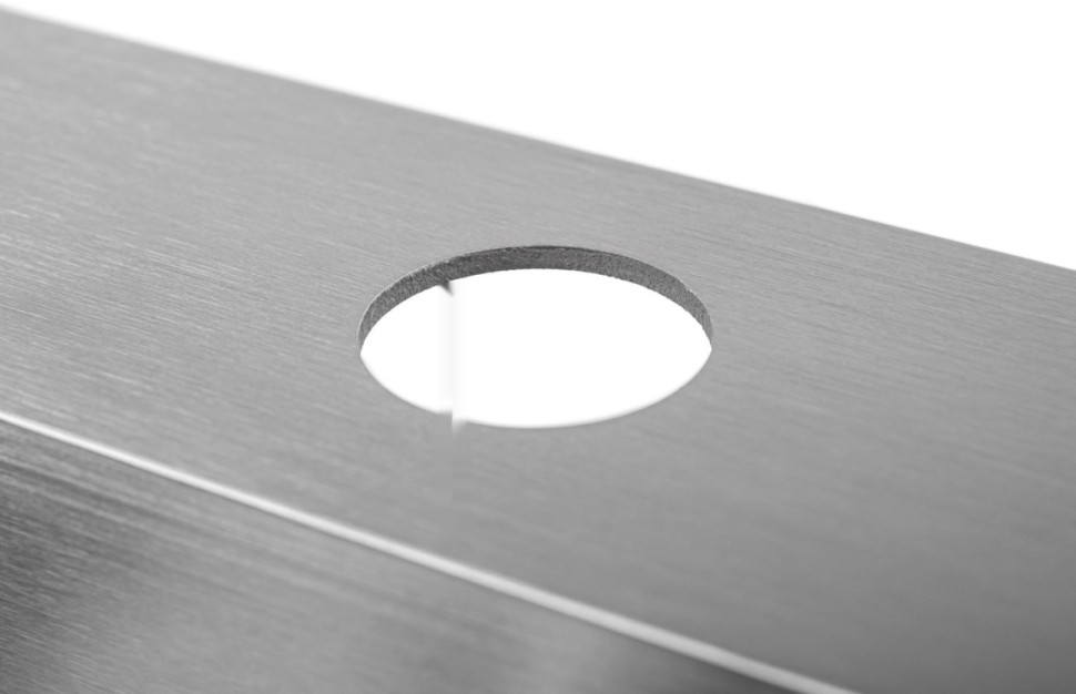 Кухонная мойка Saniteco 6550-L + Spike F9S07000 (хром, с сифоном, дозатором и коландером)