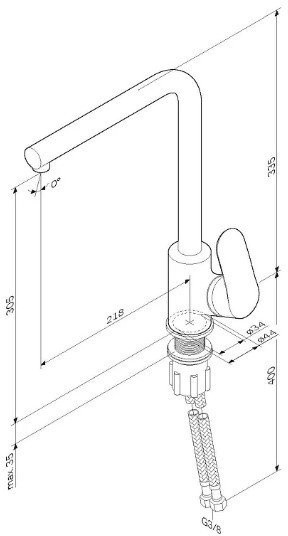 Кухонная мойка Berge BR-5750 + смеситель AM.PM Like Like F8005022 (черный)