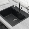 Кухонная мойка Berge BR-5750 + смеситель AM.PM Like Like F8005022 (черный)