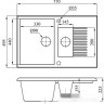 Кухонная мойка БелЭворс Forma L + смеситель W4998-3-22 (черный)