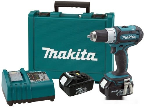 Дрель-шуруповерт Makita DDF453RFE (с 2-мя АКБ, кейс)