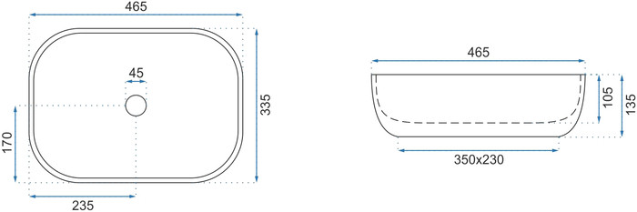 Умывальник Rea Livia Beige Matt U3802