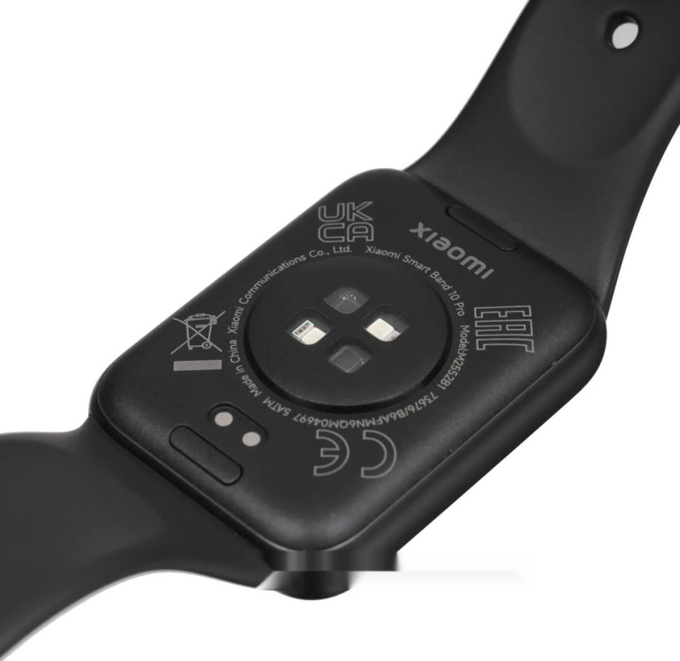 Фитнес-браслет Xiaomi Smart Band 10 Pro M2552B1 (черный, с черным силиконовым ремешком, международная версия)