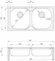 Кухонная мойка Deante Xylo ZEX 3203 (оформление)