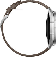 Умные часы Huawei Watch GT 6 46 мм (серебристый, с коричневым кожаным ремешком, международная версия)