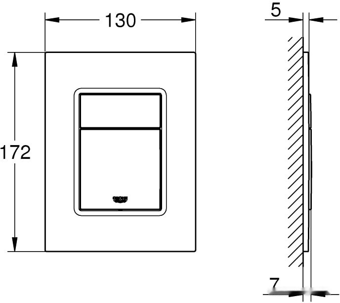 Панель смыва Grohe Skate Cosmopolitan S 37535SH0 (белый)