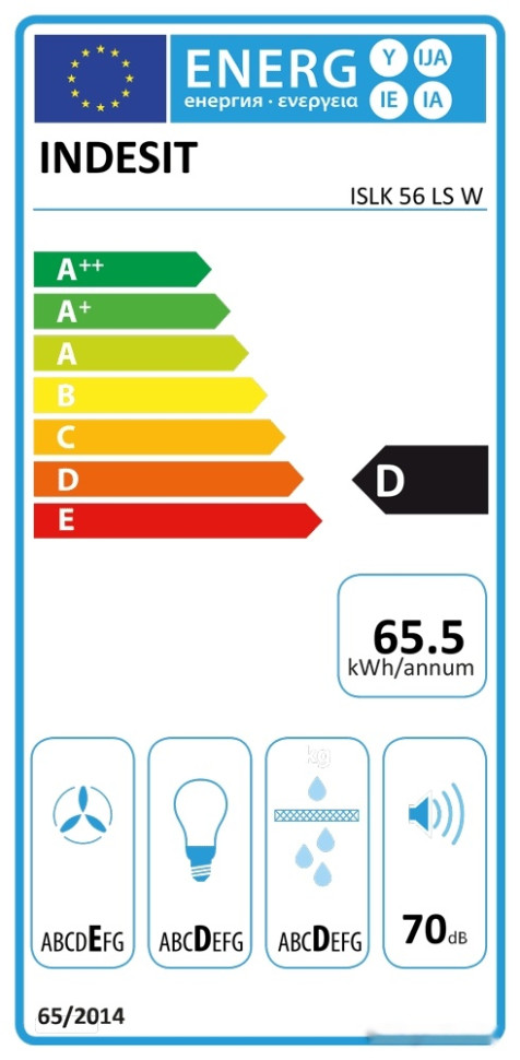 Вытяжка Indesit ISLK 56 LS W