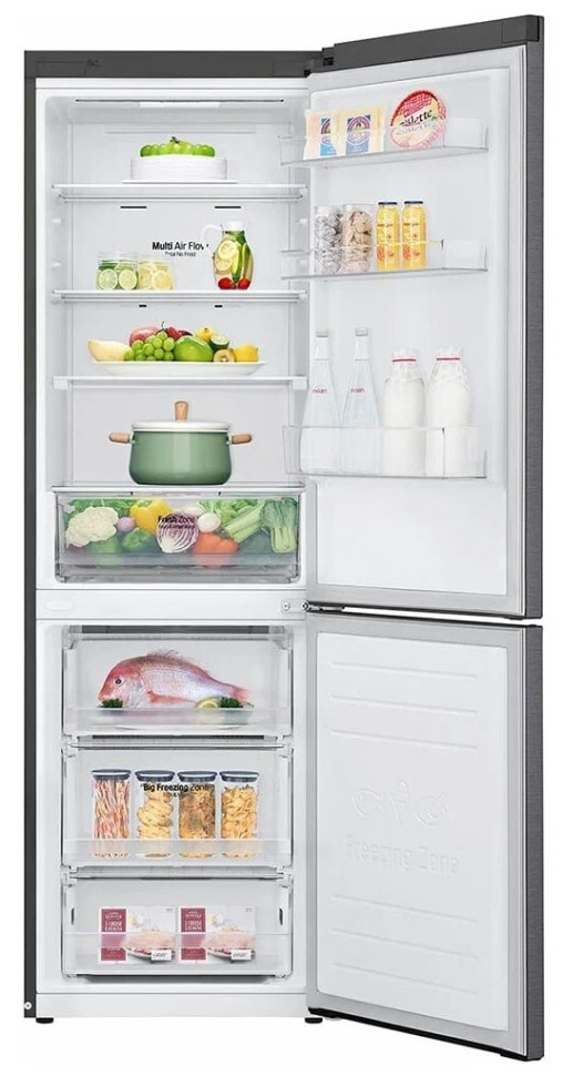 Холодильник с нижней морозильной камерой LG GA-B509MLSL