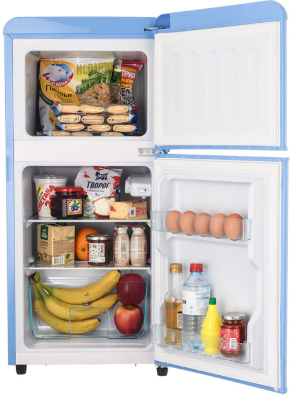 Холодильник с верхней морозильной камерой HARPER HRF-T120M (голубой)