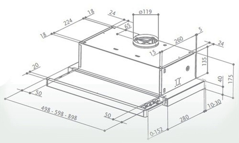 Вытяжка Faber FLOX GLASS BK A50 (315.0567.355)