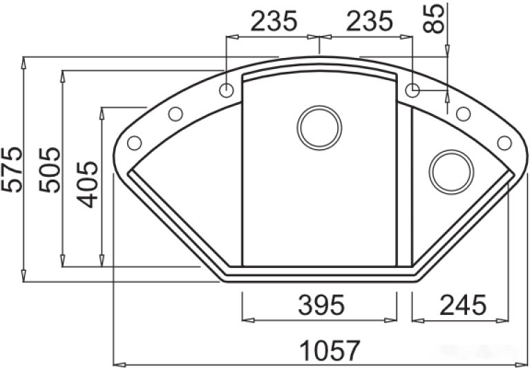 Кухонная мойка Elleci Easy CORNER G62 Bianco Antico