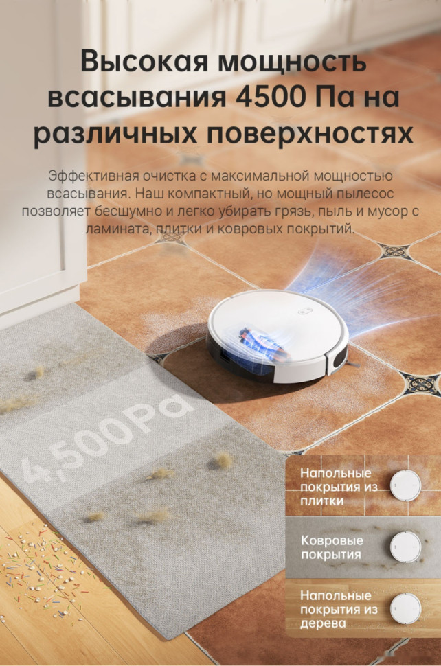 Робот-пылесос Dreame Trouver Robot Vacuum M1 RPM1GA (международная версия, белый)
