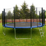 Батут Atlas Sport 374 см - 12ft PRO (усиленные опоры) BLUE
