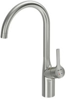 Кухонная мойка Saniteco 6550-R + Spike F9S07011 (сатин, с сифоном, дозатором и коландером)