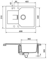 Кухонная мойка Schock Manhattan 45 D альпака