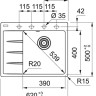 Кухонная мойка Franke Centro CNG 611/211-62 TL (оникс, правая)