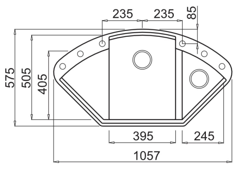 Кухонная мойка Elleci Easy CORNER M70 Ghisa