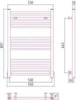 Полотенцесушитель Сунержа Модус 800x500 00-0250-8050