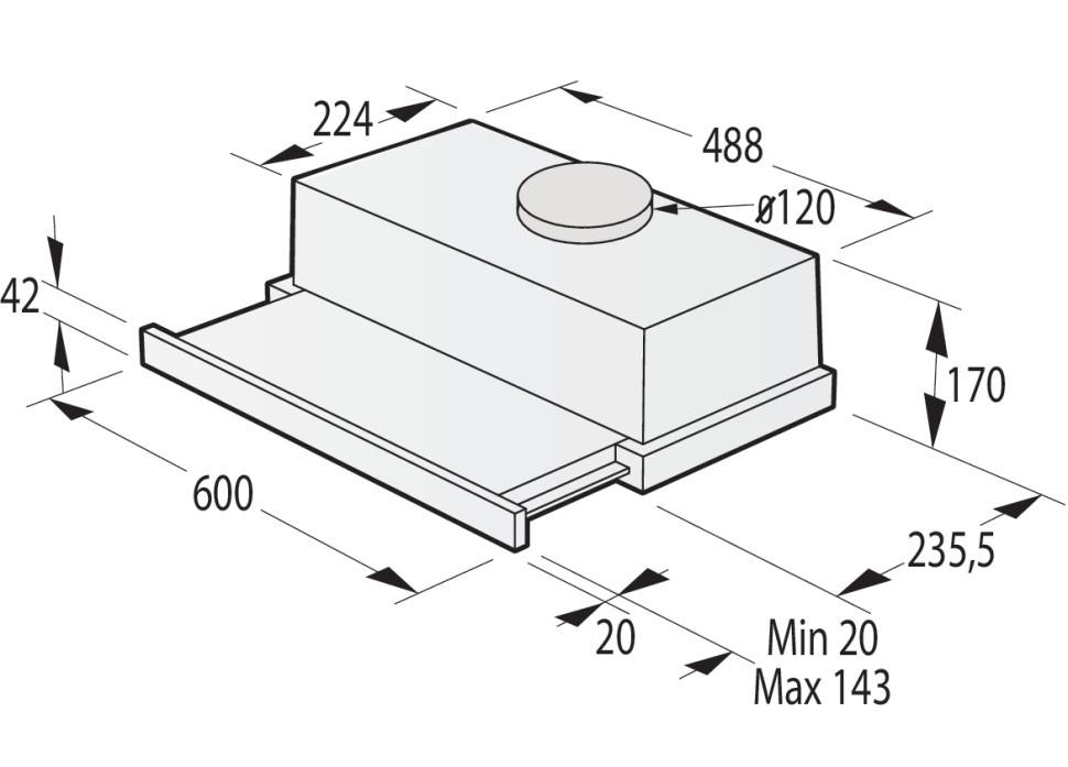 Вытяжка Gorenje TH606E4B