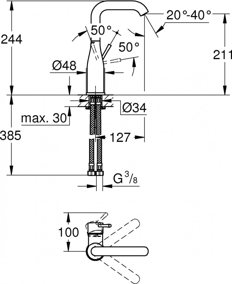 Смеситель Grohe Essence New 23541001