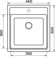 Кухонная мойка Granrus GR-460 (антрацит)