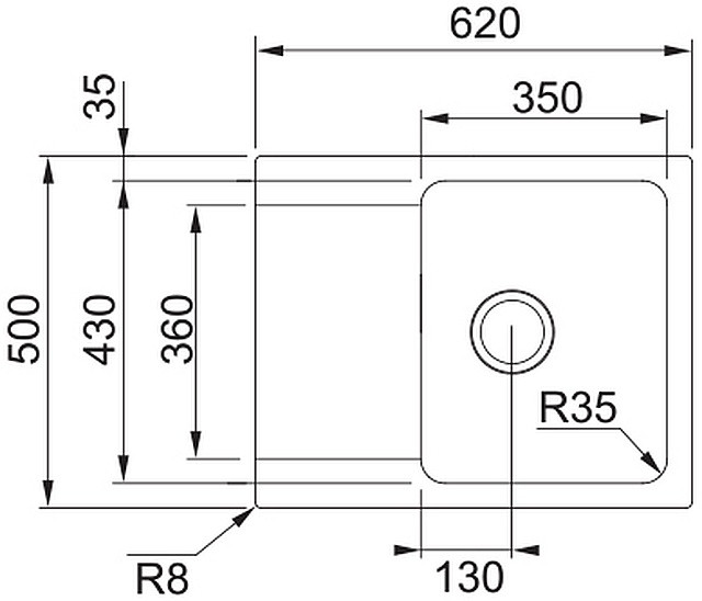 Кухонная мойка Franke OID 611-62 белый 114.0443.355