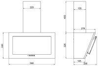 Вытяжка Elikor Коралл 60П-430-К3Д (белый)