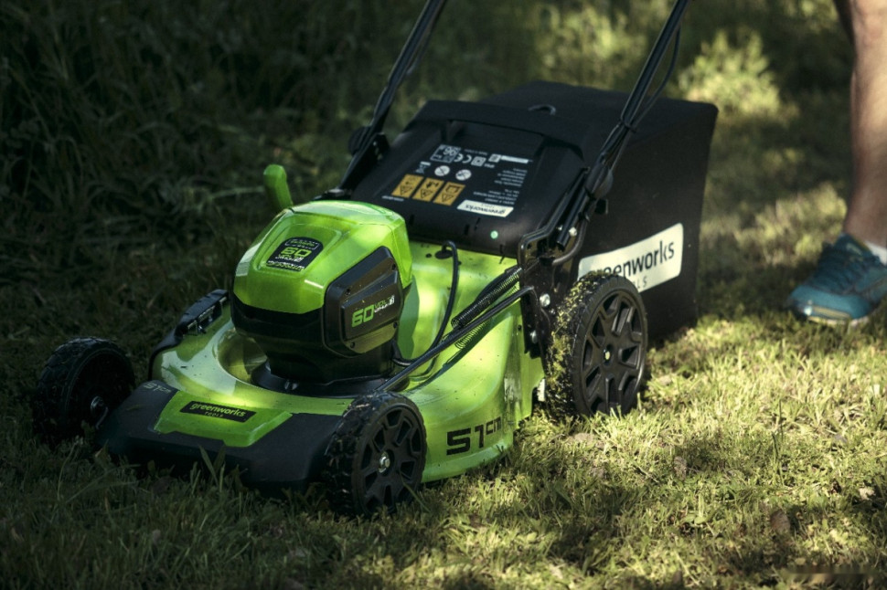 Газонокосилка Greenworks GD60LM51SPK4 (c 1-м АКБ 4 Ah)