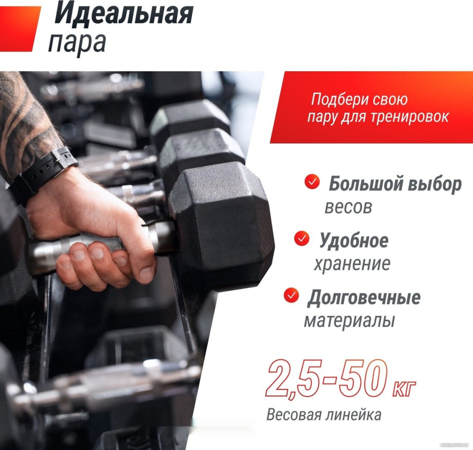 Гантель UnixFit DBHEX12.5 12.5 кг