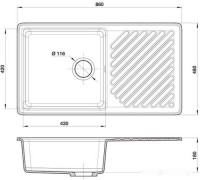 Кухонная мойка GranFest QUARZ GF-ZL53 (серый)