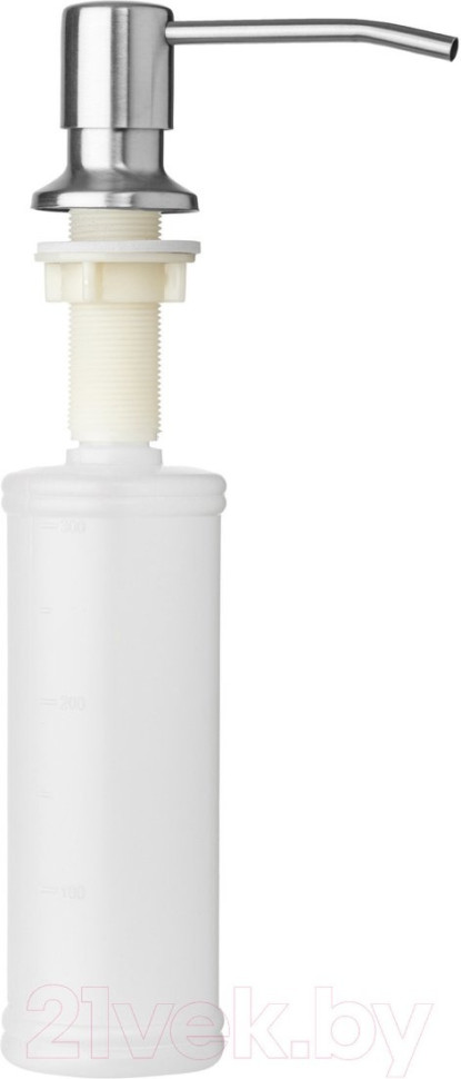 Кухонная мойка Saniteco 6550-R + Spike F9S07000 (хром, с сифоном, дозатором и коландером)