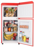 Холодильник с верхней морозильной камерой HARPER HRF-T120M (красный)