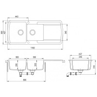 Кухонная мойка AquaSanita Lira SQL 201 112 AW ora