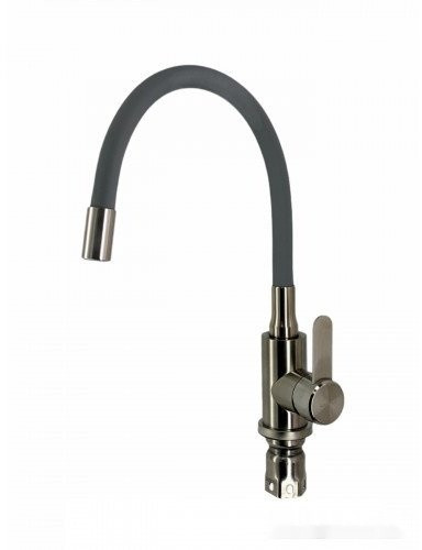 Кухонная мойка БелЭворс New Lux R + смеситель W74004-9 + дозатор L405-1 (серый/сатин)