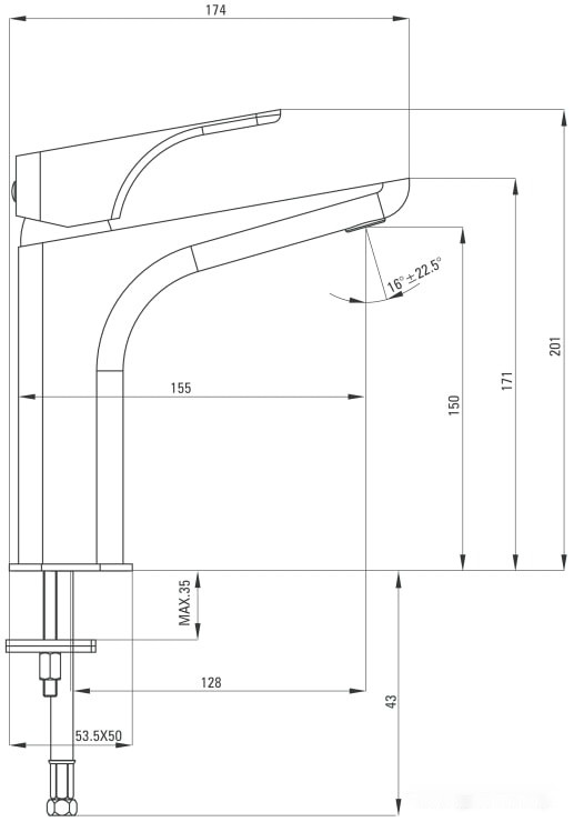 Смеситель Deante Hiacynt Nero BQH 021M
