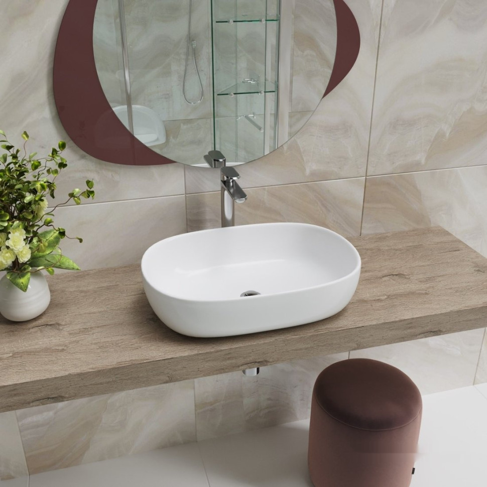 Умывальник Lauter 21836 + клапан 21190CH + сифон 21635CH (хром)