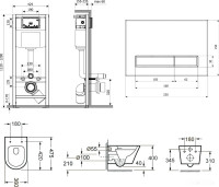 Унитаз Lavinia Boho Relfix Biore Compacto Rimless 6 в 1 75110140 (черный пластик)