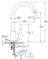 Смеситель GranFest Эко-М 3324 (черный)