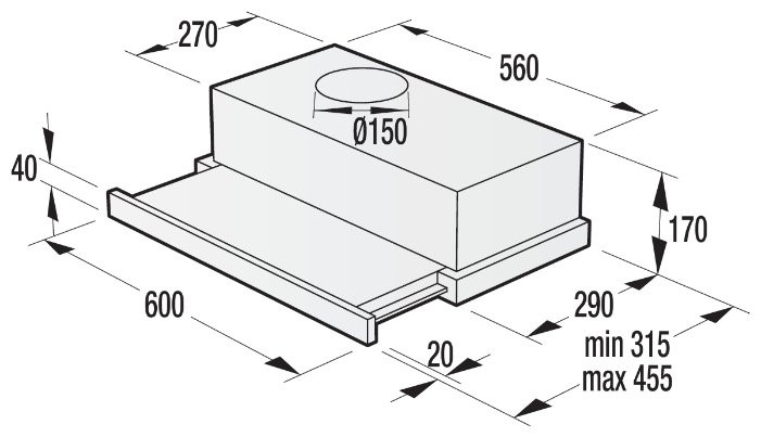 Вытяжка Gorenje BHP 62 CLB