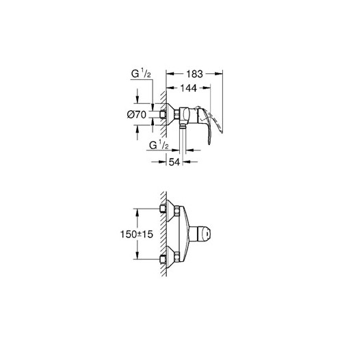 Смеситель Grohe Eurosmart 33555002