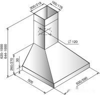 Вытяжка Elikor Вента 50П-430-К3Д (молоко)