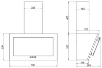 Вытяжка Elikor Коралл 60П-430-К3Д черный/черн.стекло