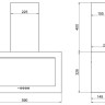 Вытяжка Elikor Коралл 60П-430-К3Д черный/черн.стекло