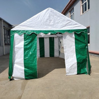 Тент-шатер Sundays Party 3x6 м (белый/зеленый)