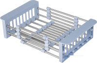 Кухонная мойка Saniteco 4848 + Spike F9S07000 (хром, с сифоном, дозатором и коландером)
