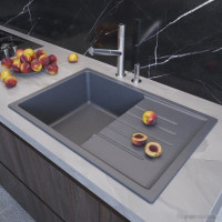 Кухонная мойка Mixline ML-GM19 551988 (графит)